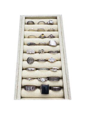 Vintage Sterling Silver Ring Lot 84 Grams Wear Scrap Resell Tested